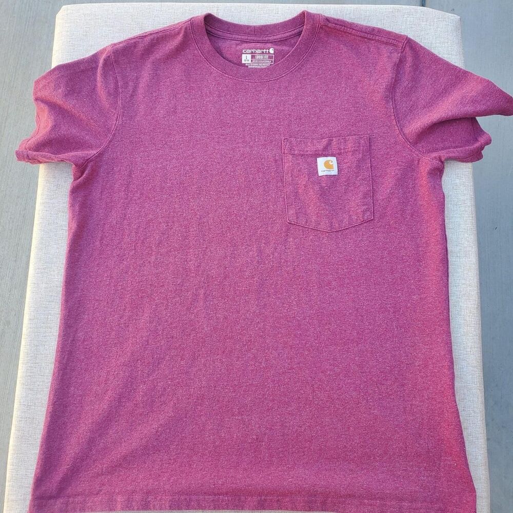 Carhartt Men's Pink and Purple T-shirt